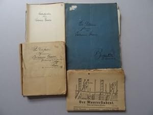 (Schriftsteller; Berlin 1870 - 1937). 3 eigenhändige Roman-Manuskripte. Um 1900. 8° u. 4°. Lose B...