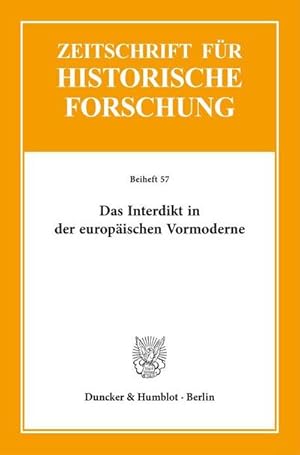 Immagine del venditore per Das Interdikt in der europischen Vormoderne. venduto da Rheinberg-Buch Andreas Meier eK