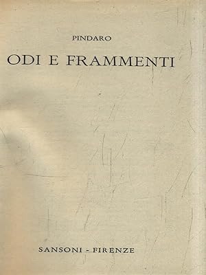Seller image for Odi e frammenti for sale by Librodifaccia