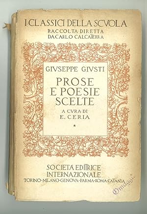 Prose e poesie scelte, a cura di E. Ceria (Classici della Scuola)