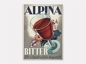 Alpina Bitter. Mit Alpenkräutern hergestellt.