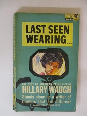 Seller image for Last Seen Wearing for sale by GREENSLEEVES BOOKS