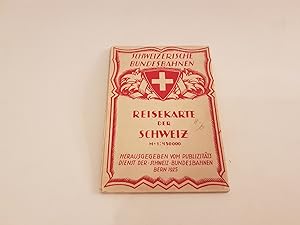 Touristenkarte der Schweiz (mit abweichendem Deckeltitel: Reisekarte der Schweiz). M = 1 : 450 000.
