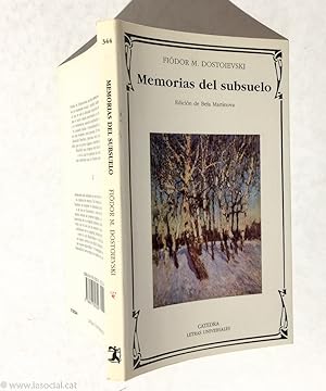 Seller image for Memorias del subsuelo for sale by La Social. Galera y Libros