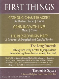 Seller image for First Things November 2009 No. 197: Catholic Charities Adrift for sale by Never Too Many Books
