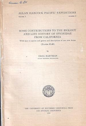 Bild des Verkufers fr Some contributions to the biology and life history of spionidae from California zum Verkauf von Biblioteca di Babele
