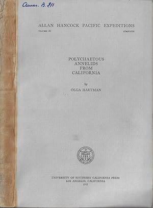 Bild des Verkufers fr Polychaetous annelids from California zum Verkauf von Biblioteca di Babele