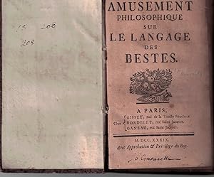 Amusement philosophique sur le langage des bêtes.