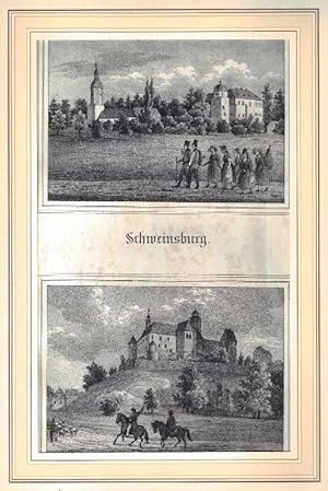 " Schweinsburg" ," Voigtsberg" n.d.Natur gez. v.W.Wegener