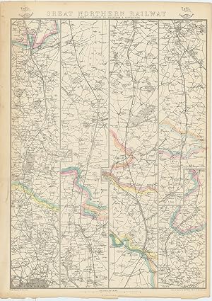 Image du vendeur pour The Great Northern Railway & Co. (Sheet 1, London to Grantham & Nottingham) mis en vente par Robert Frew Ltd. ABA ILAB