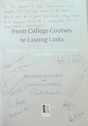 From College Courses to Lasting Links: A History of Dublin University Golfing Society 1909-2009