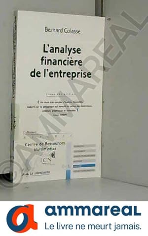 Imagen del vendedor de L'analyse financire de l'entreprise a la venta por Ammareal