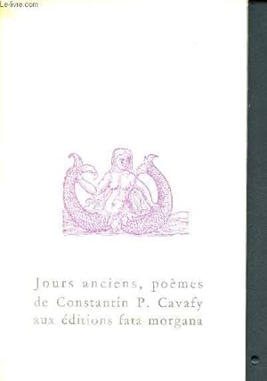 Seller image for Jours anciens, pomes for sale by Le-Livre