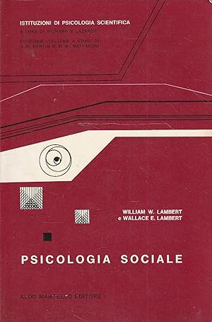 Imagen del vendedor de Psicologia sociale a la venta por Messinissa libri