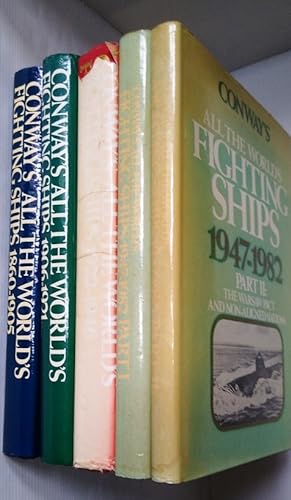 Conway's All the World's Fighing Ships 1860 - 1905 , 1906 - 1921, 1922 - 1946, and 1947 - 1982 pa...