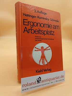 Bild des Verkufers fr Ergonomie am Arbeitsplatz: Daten zur menschengerechten Gestaltung der Arbeit zum Verkauf von Roland Antiquariat UG haftungsbeschrnkt