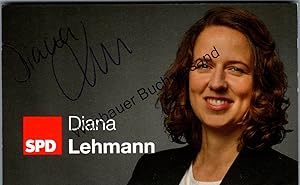 Bild des Verkufers fr Original Autogramm Diana Lehmann MdL SPD /// Autogramm Autograph signiert signed signee zum Verkauf von Antiquariat im Kaiserviertel | Wimbauer Buchversand