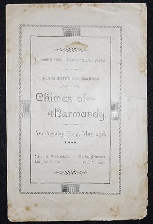 Program for Chimes of Normandy [Les Cloches de Corneville] by Robert Planquette