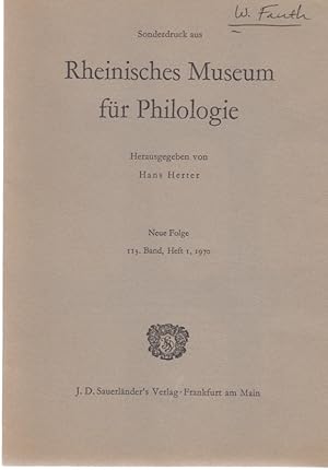 Bild des Verkufers fr Zum Motivbestand der platonischen Gygeslegende. [Aus: Rheinisches Museum fr Philologie, N.F., 113. Bd., Heft 1, 1970]. zum Verkauf von Fundus-Online GbR Borkert Schwarz Zerfa