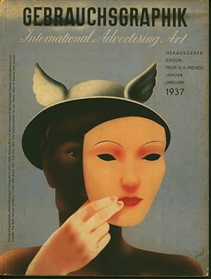 Bild des Verkufers fr Gebrauchsgraphik. International Advertising Art. Offizielles Organ der Fachgruppe Gebrauchsgraphiker in der Reichskammer der bildenden Knste. Vierzehnter Jahrgang Nr. 1; Fourteenth Volume, No. 1. zum Verkauf von Stader Kunst-Buch-Kabinett ILAB