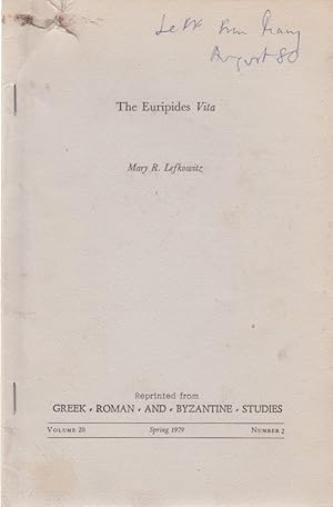 Immagine del venditore per The Euripides Vita. [From: Greek, Roman, and Byzantine Studies, vol. 20, Spring 1979, no. 2]. venduto da Fundus-Online GbR Borkert Schwarz Zerfa