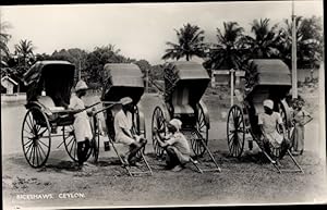 Bild des Verkufers fr Ansichtskarte / Postkarte Ceylon Sri Lanka, Rickshaws zum Verkauf von akpool GmbH