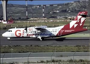 Ansichtskarte / Postkarte Spanisches Passagierflugzeug, InterMed, ATR 42, EC IDG