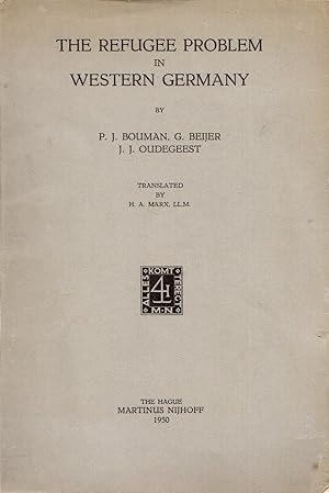 Imagen del vendedor de The Refugee Problem in Western Germany. Translated by H.A.Marx. a la venta por Rdner Versandantiquariat