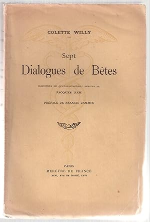 Image du vendeur pour Sept Dialogues de Btes mis en vente par LibrairieLaLettre2