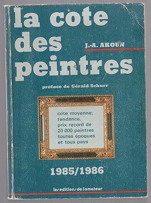 Image du vendeur pour La cte des peintres 1985/1986 mis en vente par LibrairieLaLettre2