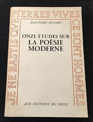 Seller image for Onze tudes sur la posie moderne for sale by LibrairieLaLettre2