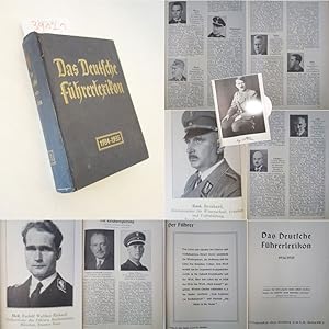 Bild des Verkufers fr Das Deutsche Fhrerlexikon 1934 / 1935 * 1700 Lebenslufe, mit Unbedenklichkeitsbesttigung der P a r t e i a m t l i c h e n P r  f u n g s k o m m i s s i o n d e r N S D A P zum Schutze des NS.-Schrifttums zum Verkauf von Galerie fr gegenstndliche Kunst