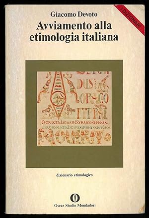 Avviamento alla etimologia italiana. Dizionario etimologico.