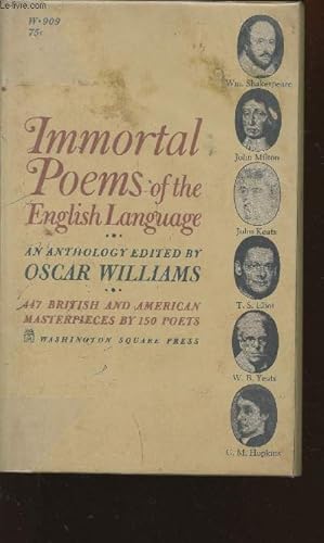 Bild des Verkufers fr Immortal poems of the English language- British and American poetry from Chaucer's time to the present day zum Verkauf von Le-Livre