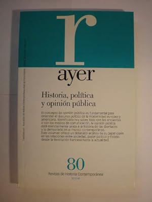 Imagen del vendedor de Ayer 80 - 2010 (4) Revista de historia, política y opinión pública a la venta por Librería Antonio Azorín