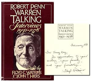 Bild des Verkufers fr Robert Penn Warren Talkng: Interviews 1950-1978 zum Verkauf von Kenneth Mallory Bookseller ABAA