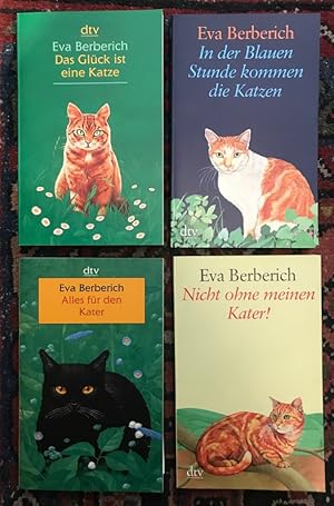 Bild des Verkufers fr Konvolut aus vier [4] Titeln. SIGNIERT. In der blauen Stunde kommen die Katzen. / Nicht ohne meinen Kater. / Das Glck ist eine Katze. / Alles fr den Kater. zum Verkauf von Antiquariat Thomas Nonnenmacher