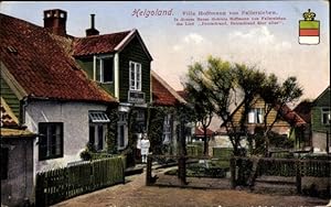 Bild des Verkufers fr Ansichtskarte / Postkarte Helgoland, Villa Hoffmann von Fallersleben, Wappen zum Verkauf von akpool GmbH