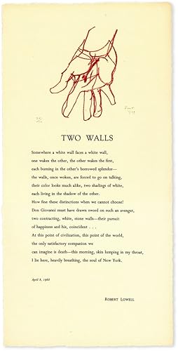 Broadside: Two Walls [Signed]