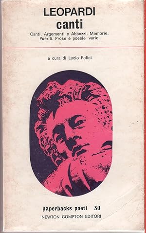 Immagine del venditore per Canti, Argomenti e Abbozzi - Giacomo Leopardi venduto da libreria biblos