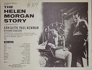 Seller image for The Helen Morgan Story Synopsis Sheet 1957 Ann Blyth, Paul Newman for sale by AcornBooksNH