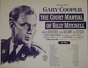 The Court-Martial of Billy Mitchell Synopsis Sheet 1956 Gary Cooper, Charles Bickford