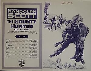 Seller image for The Bounty Hunter Synopsis Sheet 1954 Randolph Scott, Dolores Dorn for sale by AcornBooksNH