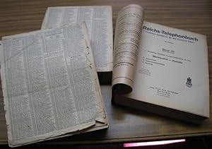 Reichs - Telephonbuch. 1934, 39. Ausgabe. Bände I - III ( von IV ). Telephon - Adressbuch für das...