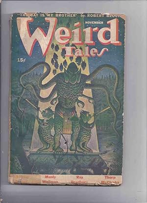 Immagine del venditore per Weird Tales Magazine ( Pulp ) / Volume 38 ( xxxviii ) # 2 November 1944 ( Dweller in Darkness; The Bat is My Brother; A Gentleman from Prague; The Jar; The Ghost Punch, etc) venduto da Leonard Shoup