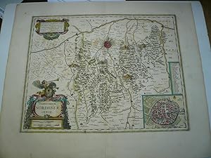 Bild des Verkufers fr Nrnberger Gebiet, anno 1645, Janssonius, altkoloriert Kupferkarte, verlegt ca. anno 1645, deutscher Rckentext, Blattma: 51 x 60 cm., sauber und breitrandig, Mittelfalz intakt. Das Altkolorit sehr sorgfltig ausgefhrt; bis auf etwas farbabklatsch, sehr gut erhalten, breitrandig. Zeigt das Nrnberger Gebiet, westorientiert, mit Erlangen im Nordwesten, die Rednitz im Westen und Nrnberg mit der Pegnitz im Zentrum. zum Verkauf von Hammelburger Antiquariat