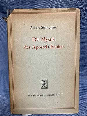 Seller image for Die Mystik Des Apostels Paulus for sale by Bryn Mawr Bookstore