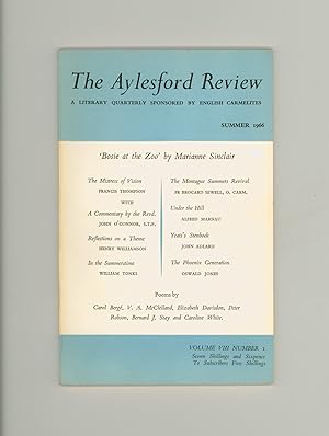 Aylesford Review, Summer 1966. Containing Material on W. B. Yeats; on Montague Summers; on Henry ...
