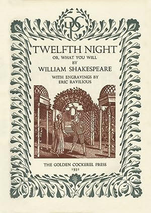 Imagen del vendedor de Twelfth Night, or What You Will; With engravings by Eric Ravilious a la venta por Rob Zanger Rare Books LLC