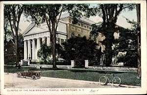 Immagine del venditore per Ansichtskarte / Postkarte Watertown New York USA, Glimpse of the New Masonic Temple venduto da akpool GmbH